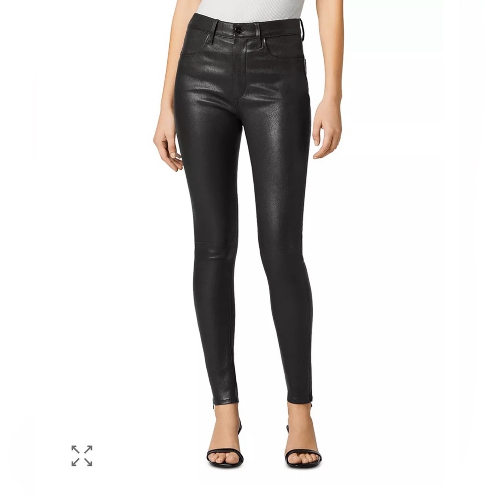 Joe’s Black LambLeather Skinny Pants